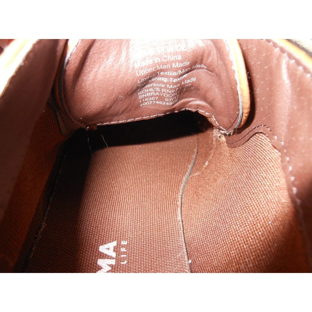Sonoma Goods for Life Mens‎ 11 Wide Chukka Boots Brown Leather Lace Up